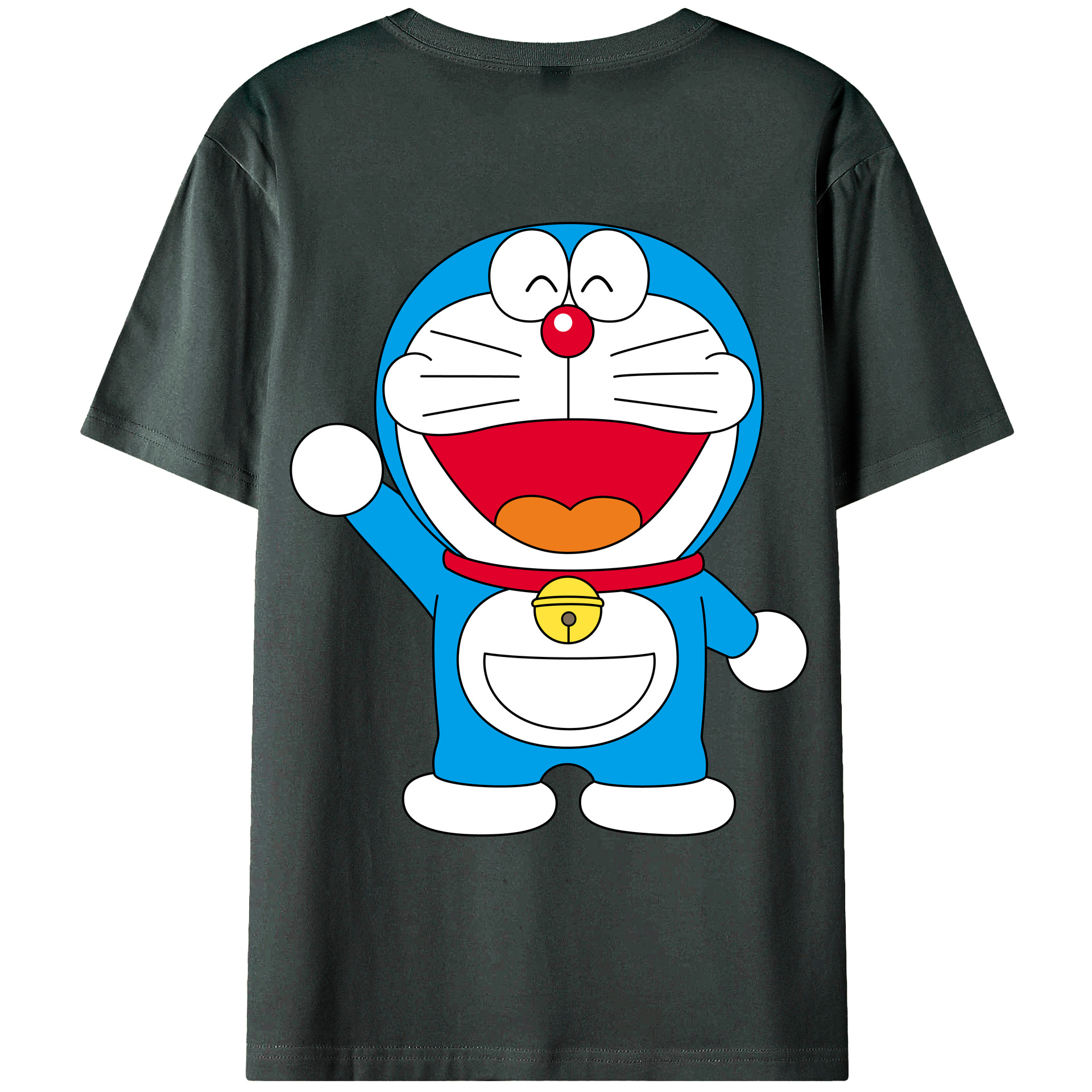 （画像用） ドラえもん Doraemon 綿100％ メンズ半袖Tシャツ（バックプリント） 通気性